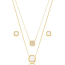 Conjunto Ouro 18k Zircônia Luxo