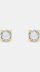 Brinco Ouro 18k Zircônia Quadrada