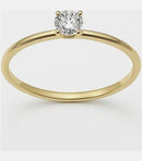 Anel Ouro 18k Pedra Cristal